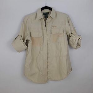 LAUREN Polo Ralph Lauren Button Up Small Petite